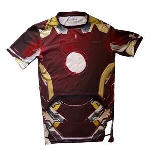 Under Armour Marvel Avengers Iron Man Shirt Mens Medium HeatGear Compression0